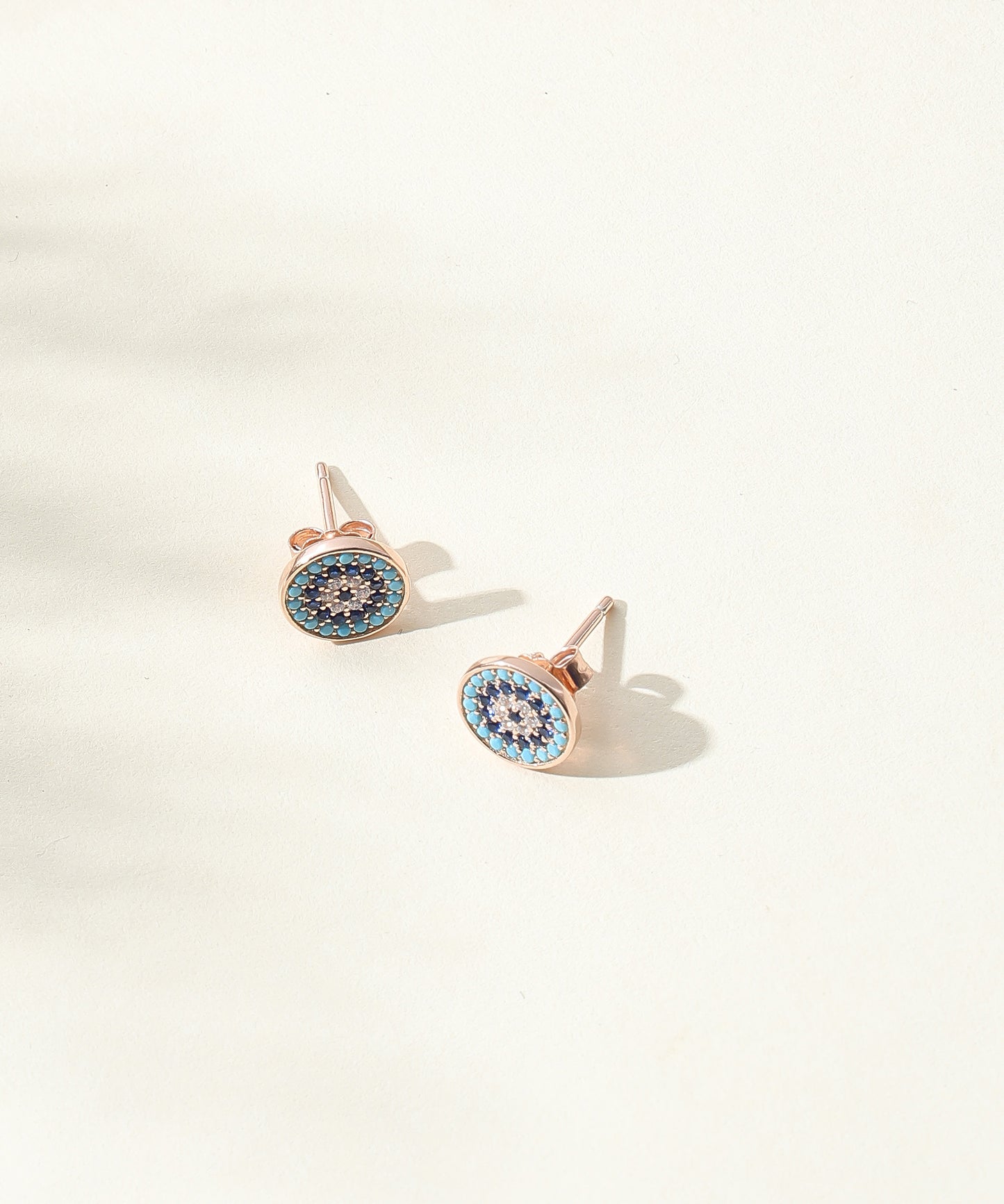 Siora Jewels Evil Eye 925 Silver Pendant Set for Women | Rose Gold Finish with Enamel & Zircon Accents