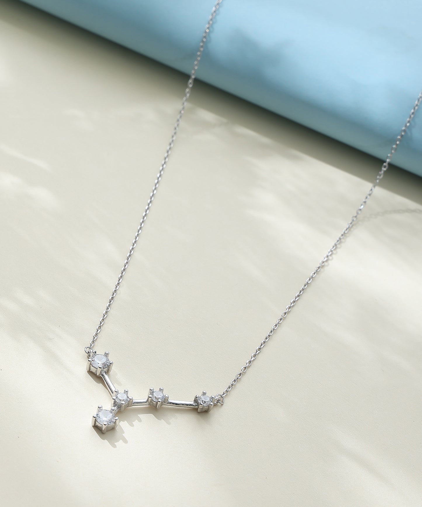 Siora Jewels Constellation 925 Silver Necklace for Women | Rhodium Finish with Zircon Detailing