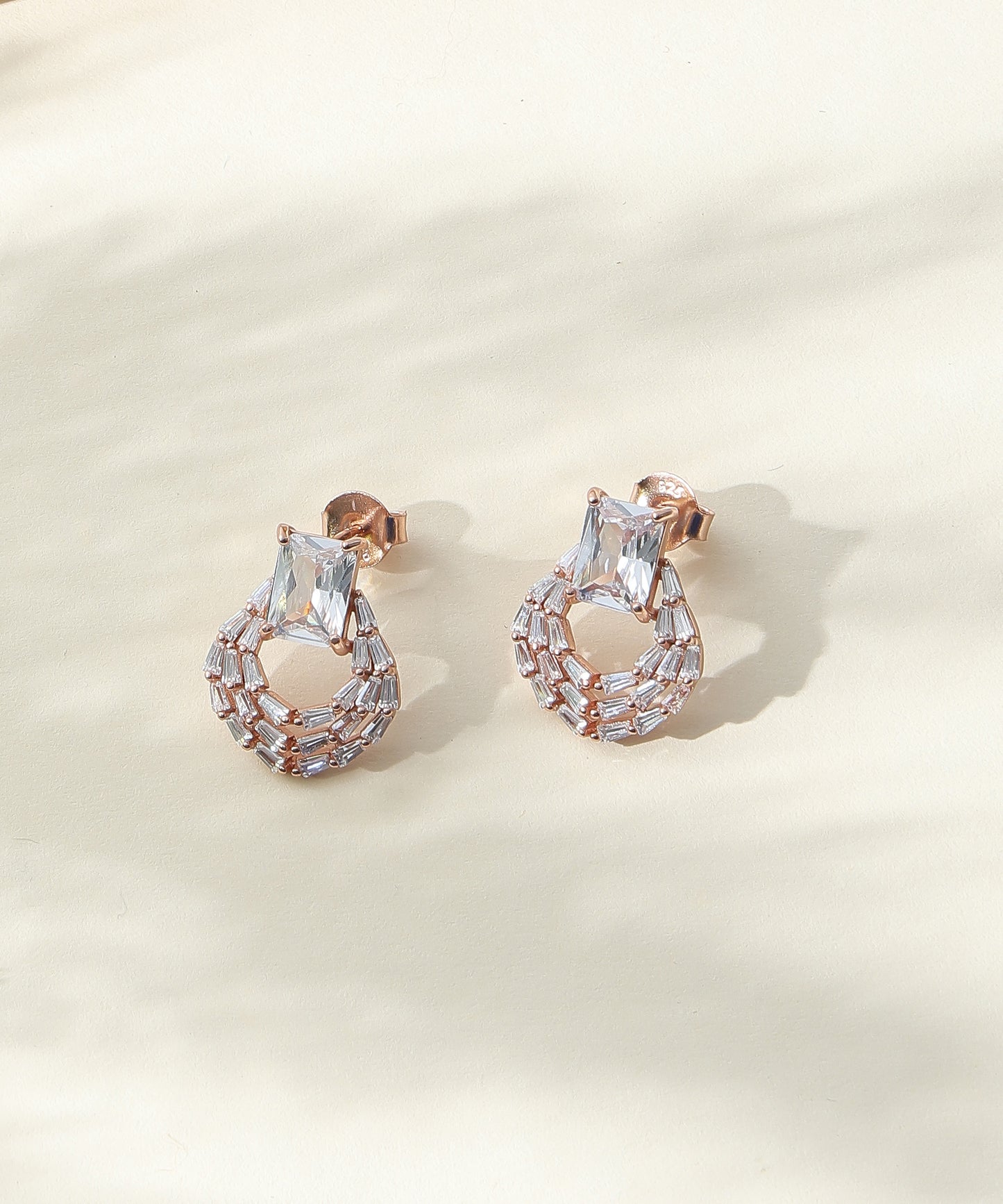 Siora Jewels Geo Sparkle 925 Silver Jewellery Set for Women | Rhodium Finish with Geometric Design & Zircon Detailing