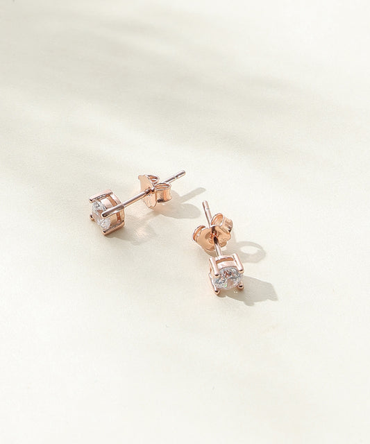 Siora Jewels Eternal Pearl Halo 925 Silver Jewellery Set for Women | Rose Gold Finish with Pearl & Zircon Detailing