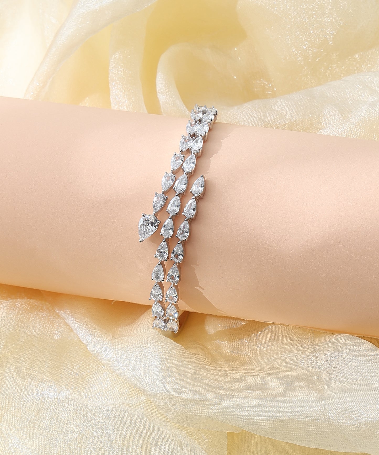 Siora Jewels Bangle Kada 925 Silver Kada for Women | Rhodium Finish with Elegant Minimal Design