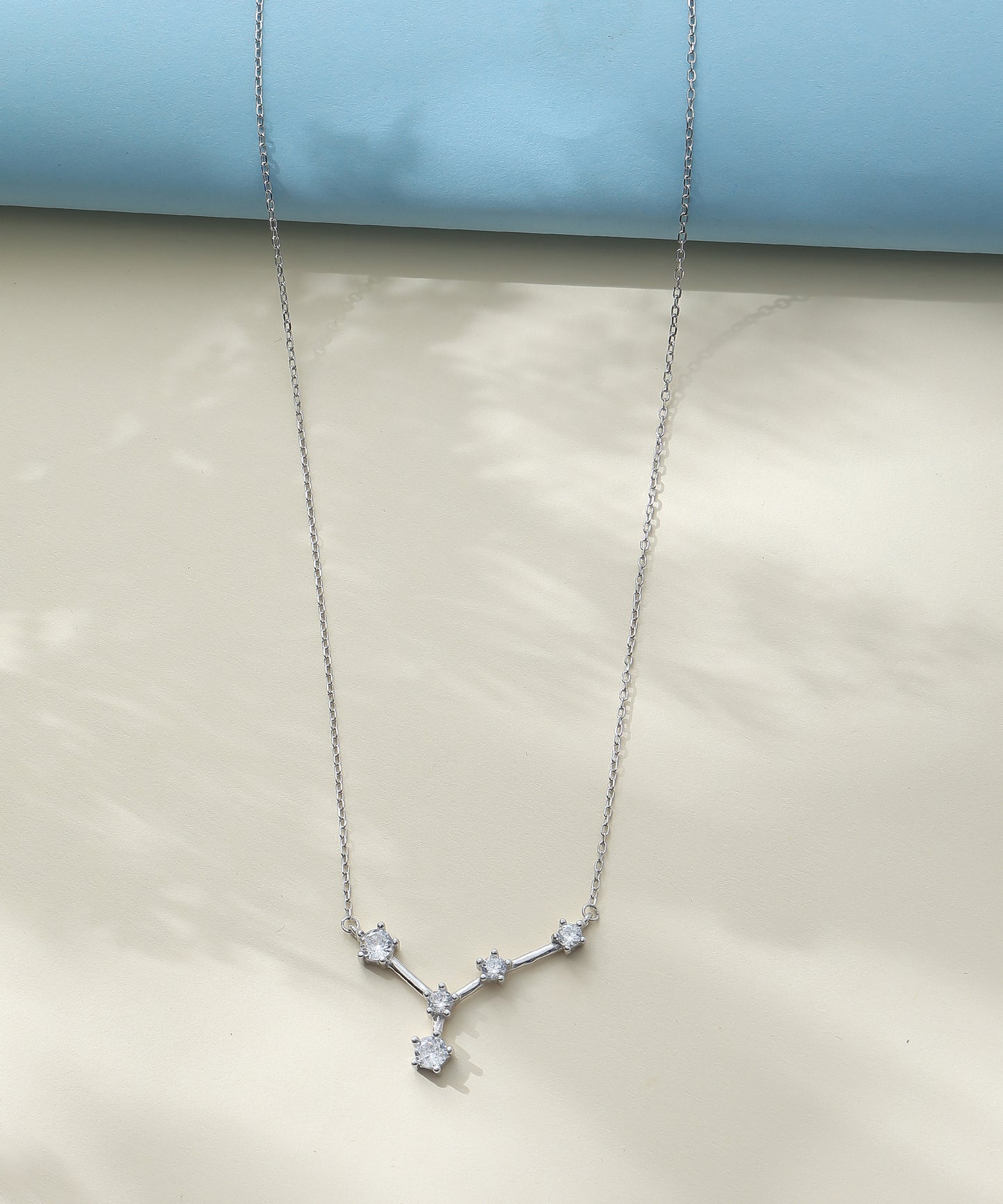 Siora Jewels Constellation 925 Silver Necklace for Women | Rhodium Finish with Zircon Detailing