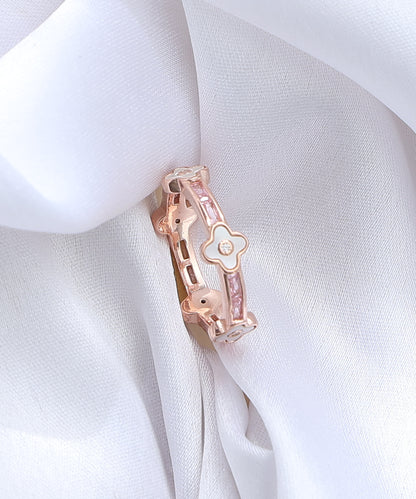 Siora Jewels Eternal Halo 925 Silver Band Ring for Women | Rose Gold Finish Eternity Zircon Ring