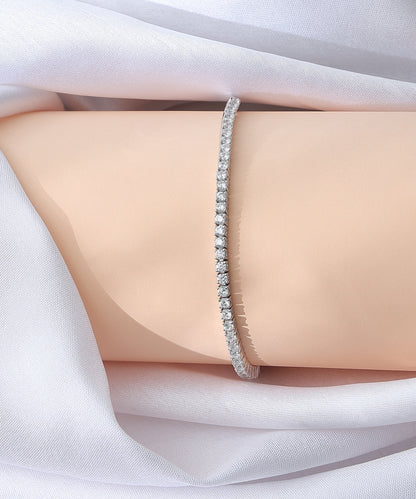 Siora Jewels Tennis 925 Silver Bracelet for Women | Rhodium Finish with AAA+ Zircon Detailing