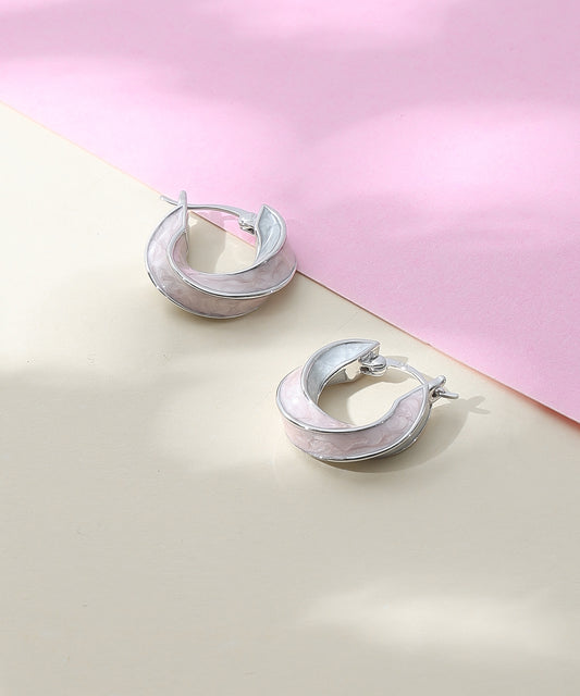 Siora Jewels Classic 925 Silver Hoop Earrings for Women | Rhodium Finish with Polished Shine