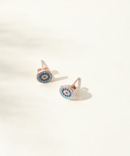 Siora Jewels Evil Eye 925 Silver Pendant Set for Women | Rose Gold Finish with Enamel & Zircon Accents