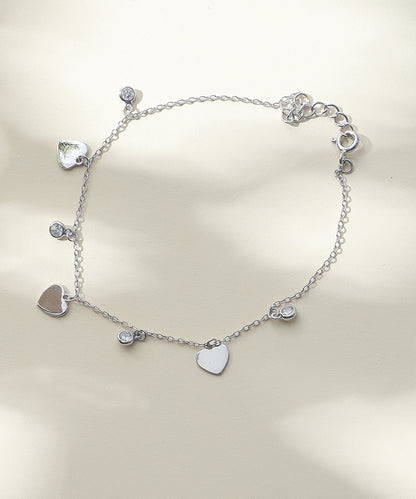 Siora Jewels Sleek Charm 925 Silver Bracelet for Women | Rhodium Finish with Minimal Polished Detailing