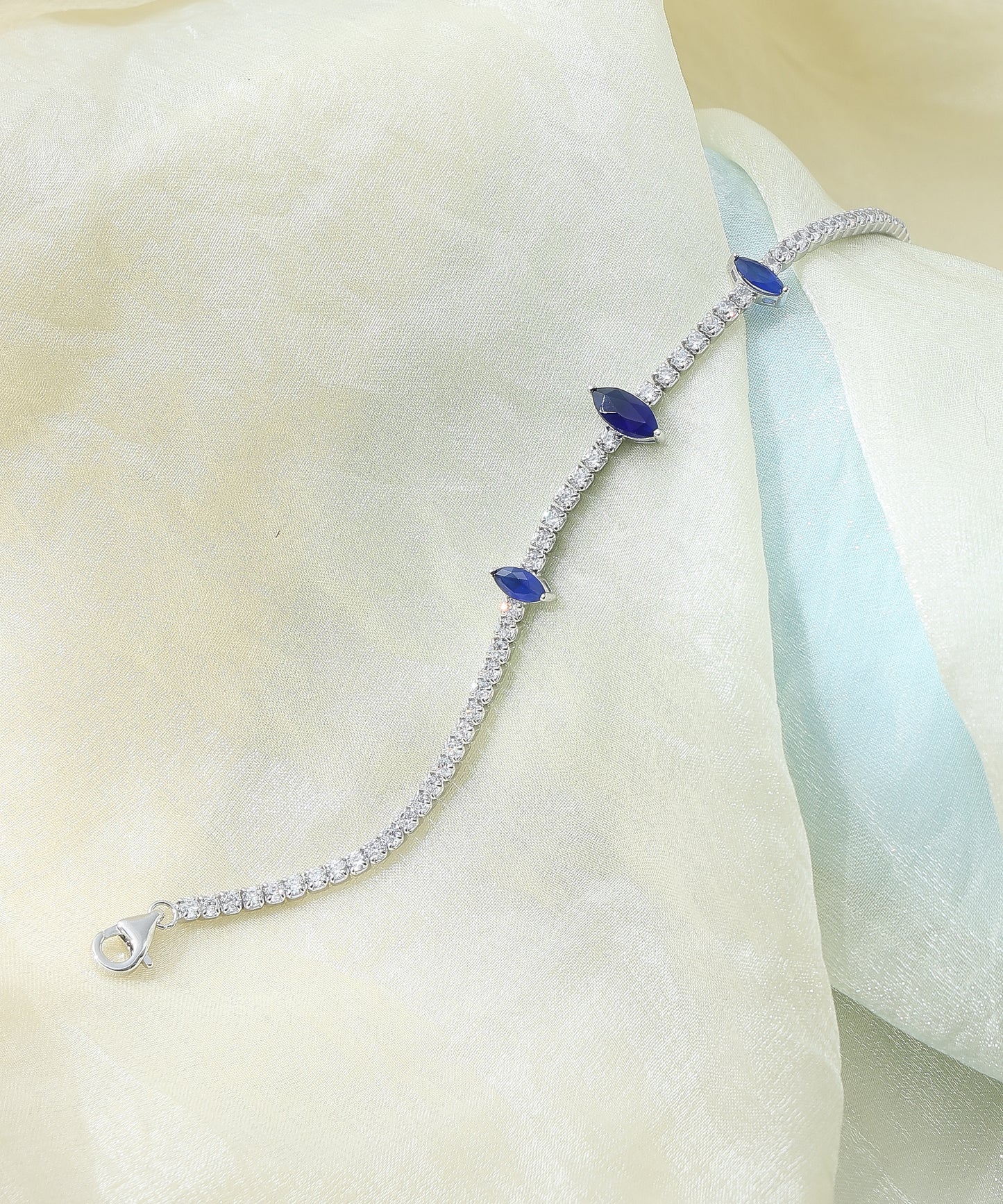 Siora Jewels Ruby Accent 925 Silver Bracelet for Women | Rhodium Finish with Ruby & Zircon Detailing