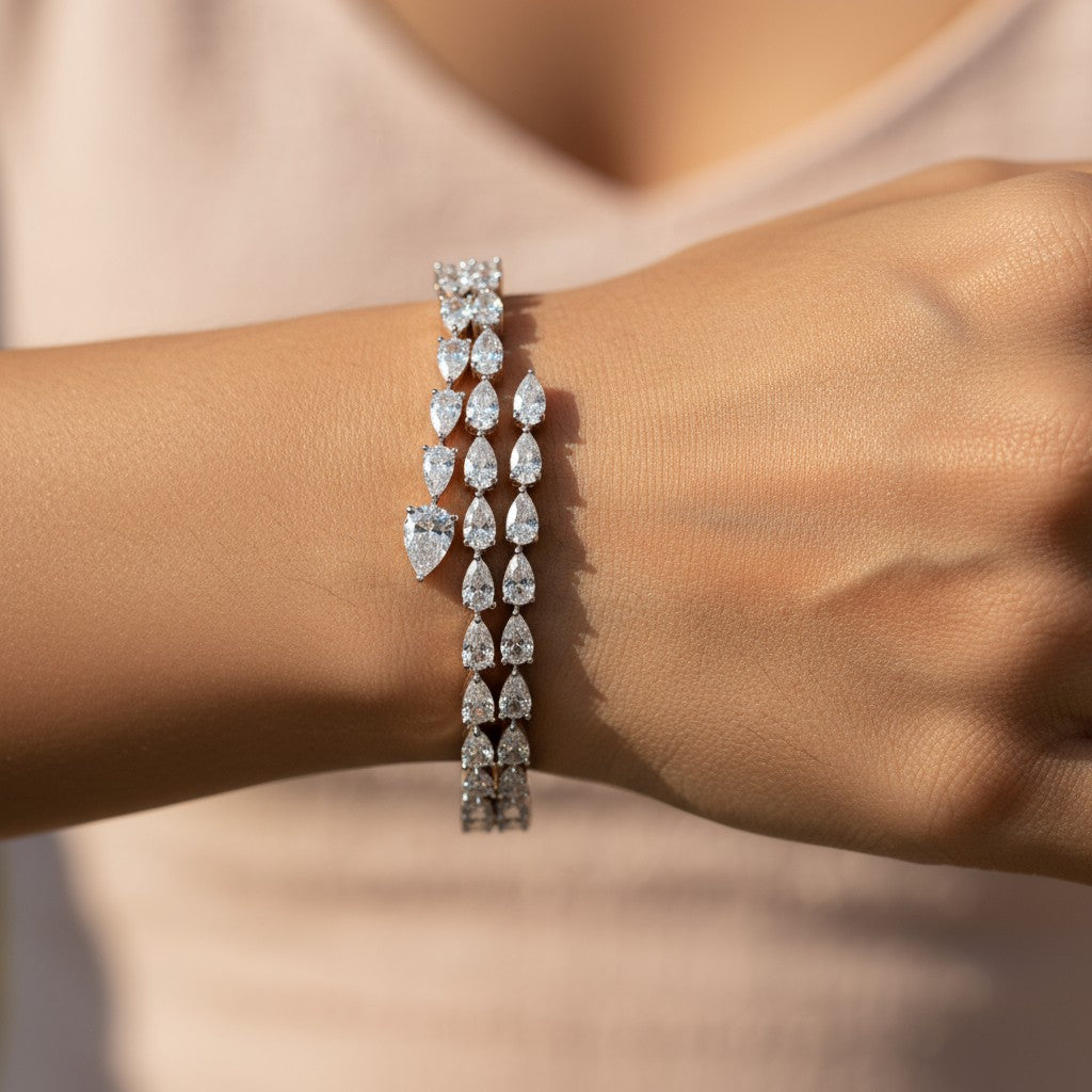 Siora Jewels Bangle Kada 925 Silver Kada for Women | Rhodium Finish with Elegant Minimal Design