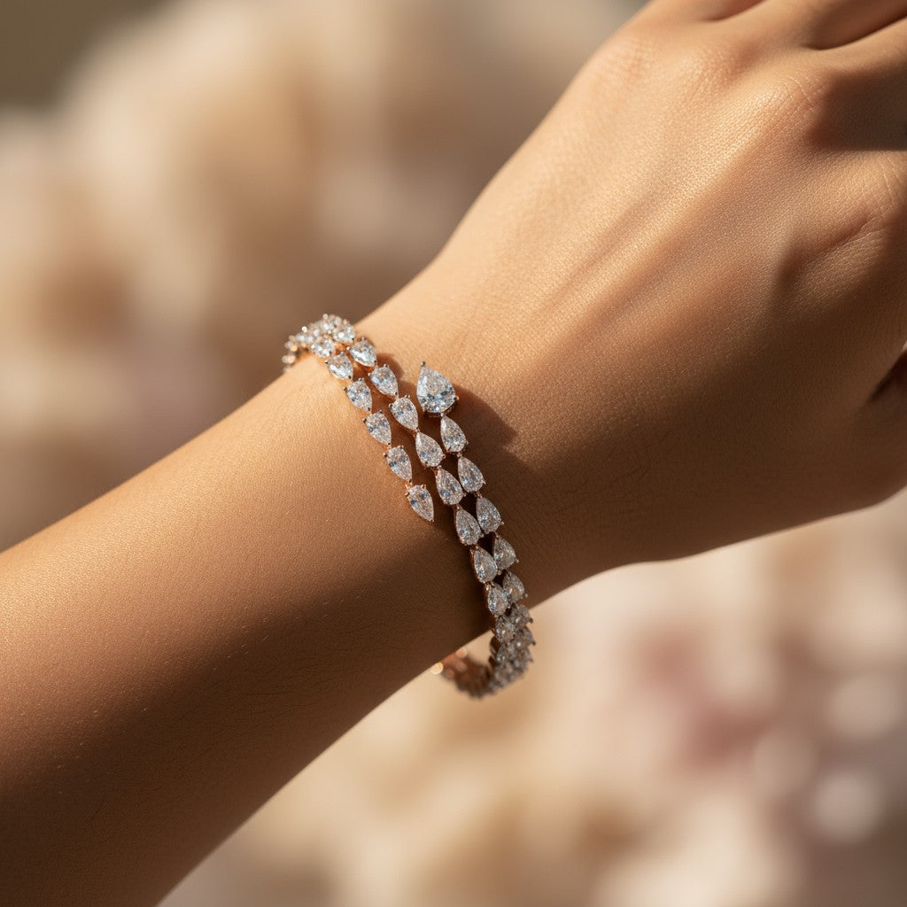 Siora Jewels Bangle Kada 925 Silver Kada for Women | Rhodium Finish with Elegant Minimal Design